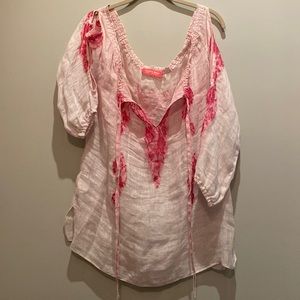 Vinta Rosa TUNIC ROMAINE LINEN/EMBROIDERY woman’s size Large #7